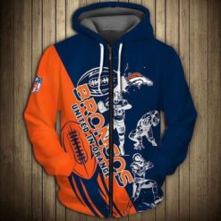 Denver Broncos 1G Hoodie Zip Hoodie 3D