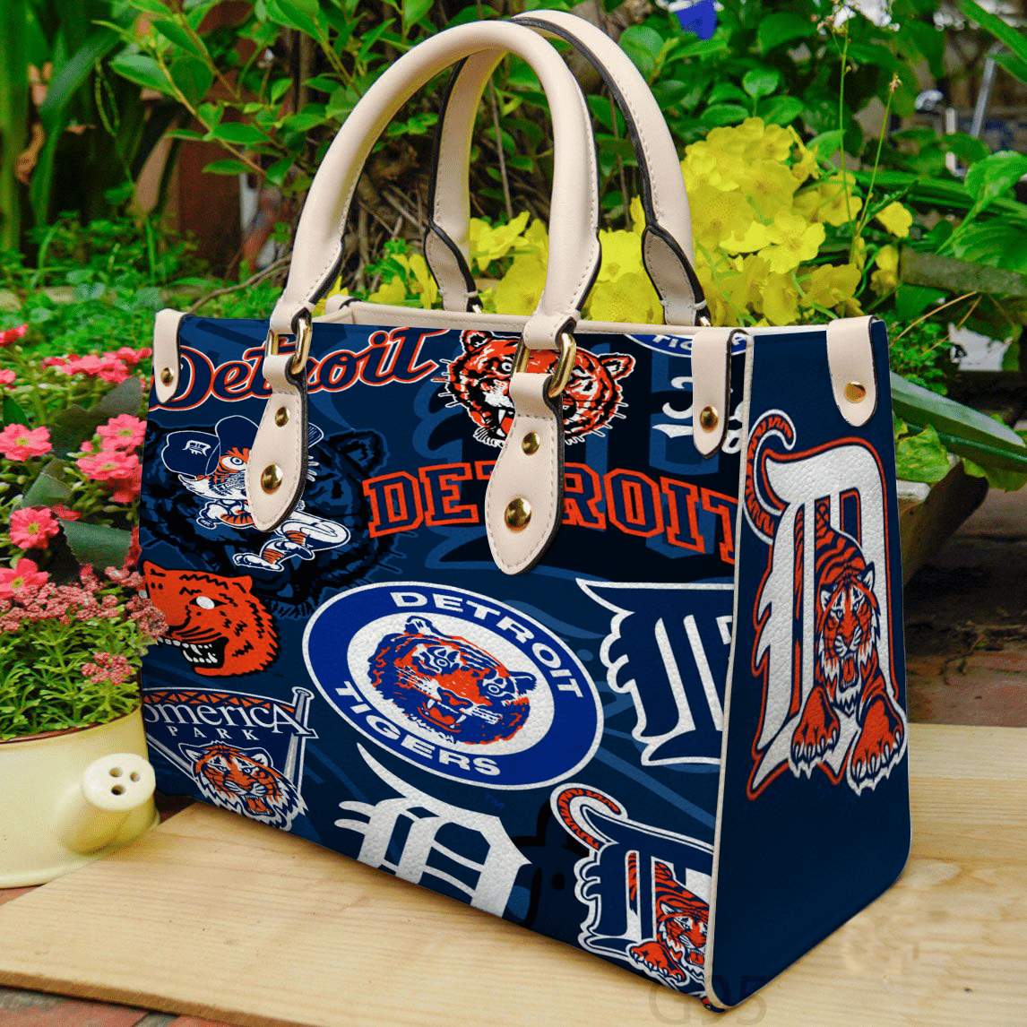 Detroit Tiger 3 Leather Handbag 1 Detroit Tiger 3 Leather Handbag