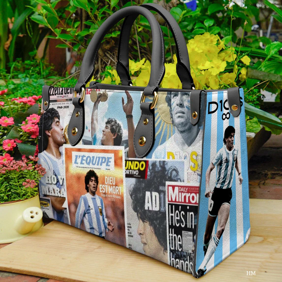 Diego Maradona Leather Handbag 1 Diego Maradona Leather Handbag