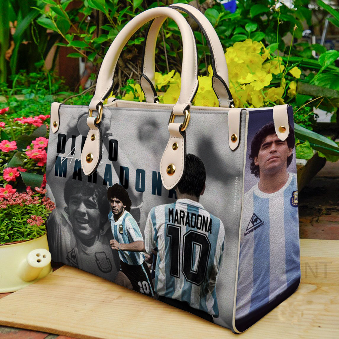 Diego Maradona Leather Handbag 1 Diego Maradona Leather Handbag