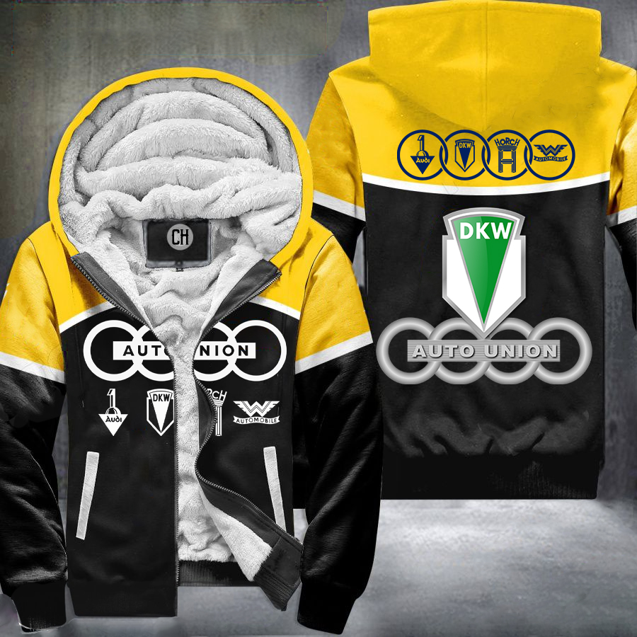 Dkw Auto Union Yellow Fleece Jacket 1 Dkw Auto Union Yellow Fleece Jacket
