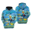 Donald Duck Hoodie Zip Hoodie 3D