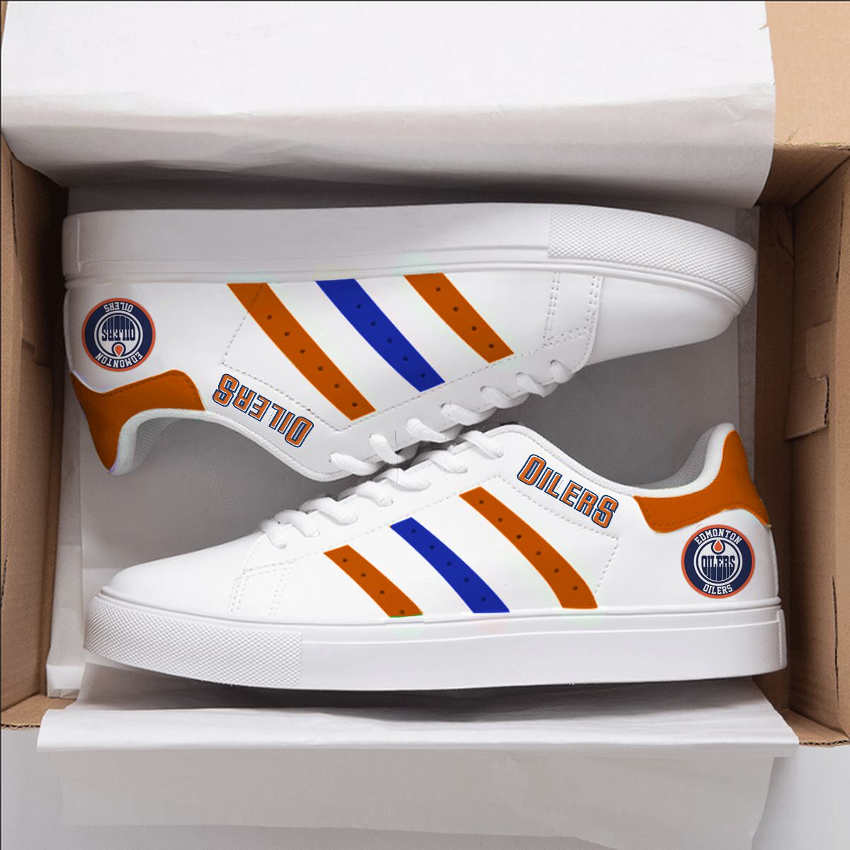 Edmonton Oilers Stan Smith Shoes 1 Edmonton Oilers Stan Smith Shoes