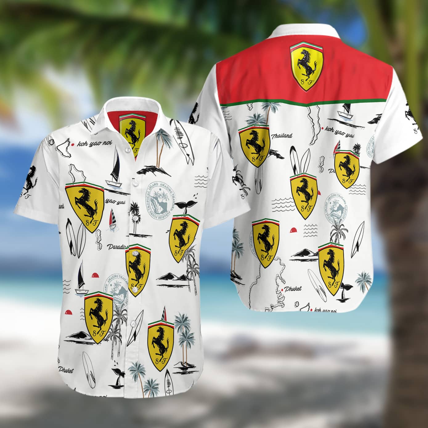 Ferrari Hawaiian Shirt 1 Ferrari Hawaiian Shirt