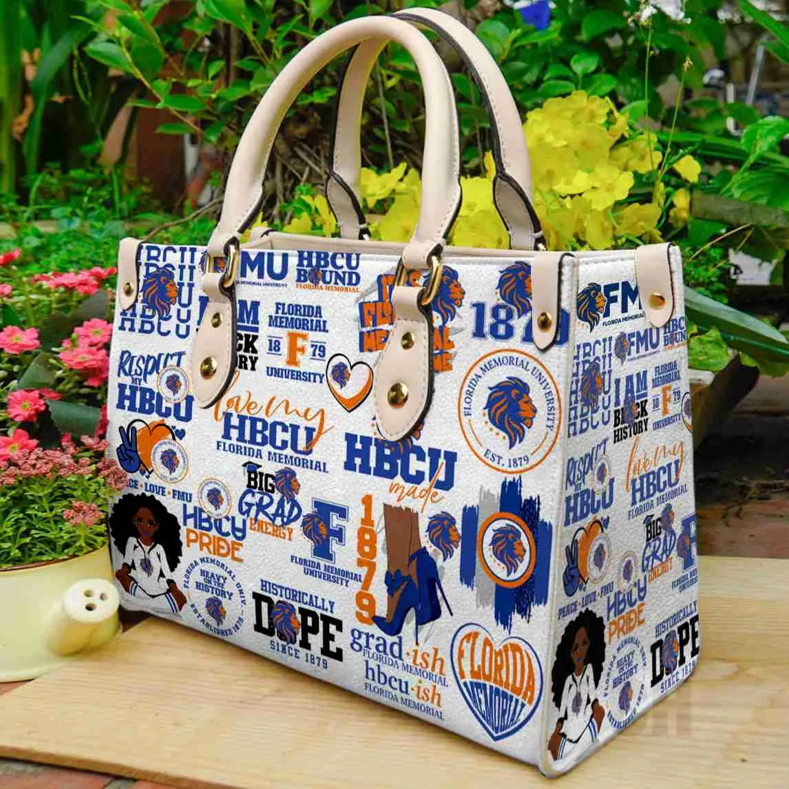 Florida Memorial University Leather Handbag 1 Florida Memorial University Leather Handbag
