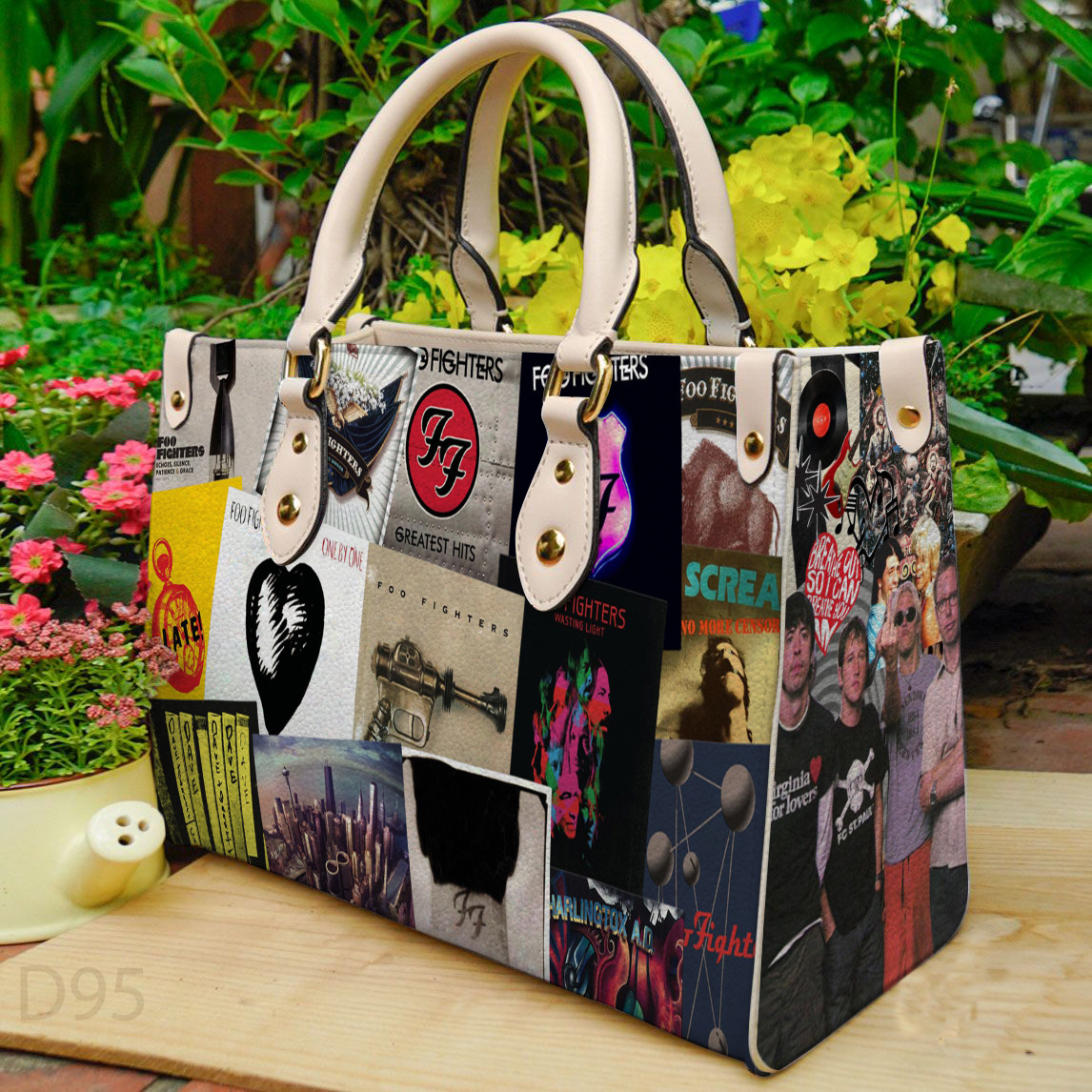 Foo Fighters Leather Handbag 1 Foo Fighters Leather Handbag