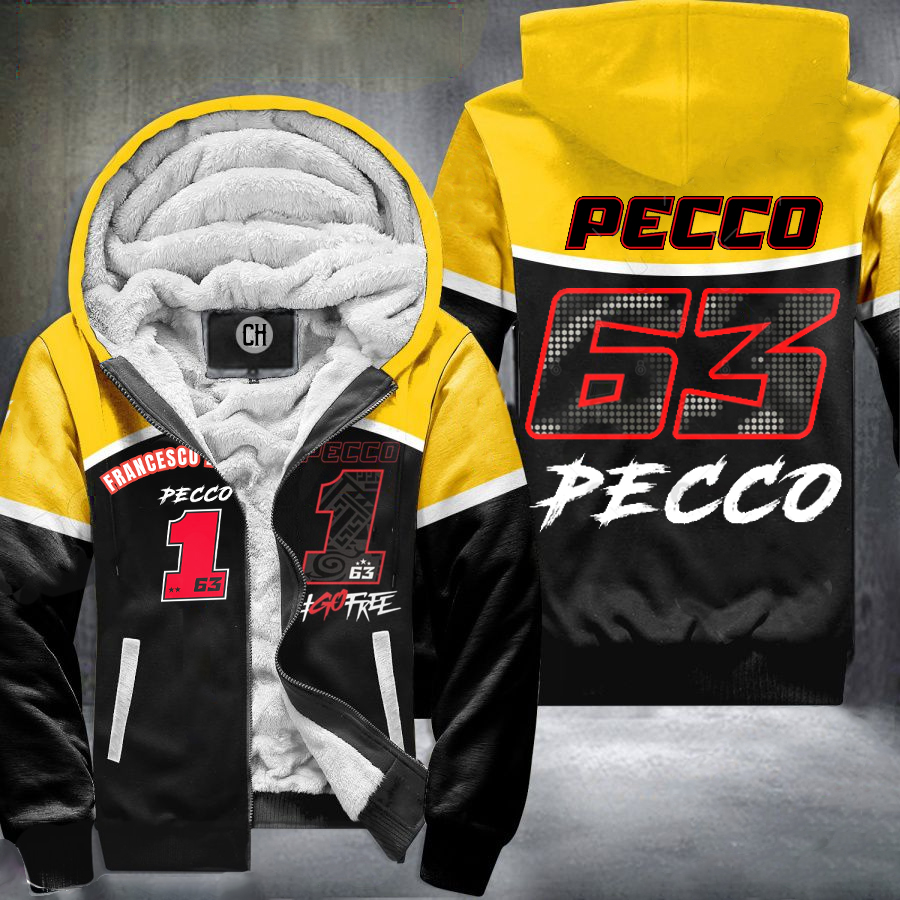 Francesco Bagnaia Yellow Fleece Jacket 1 Francesco Bagnaia Yellow Fleece Jacket