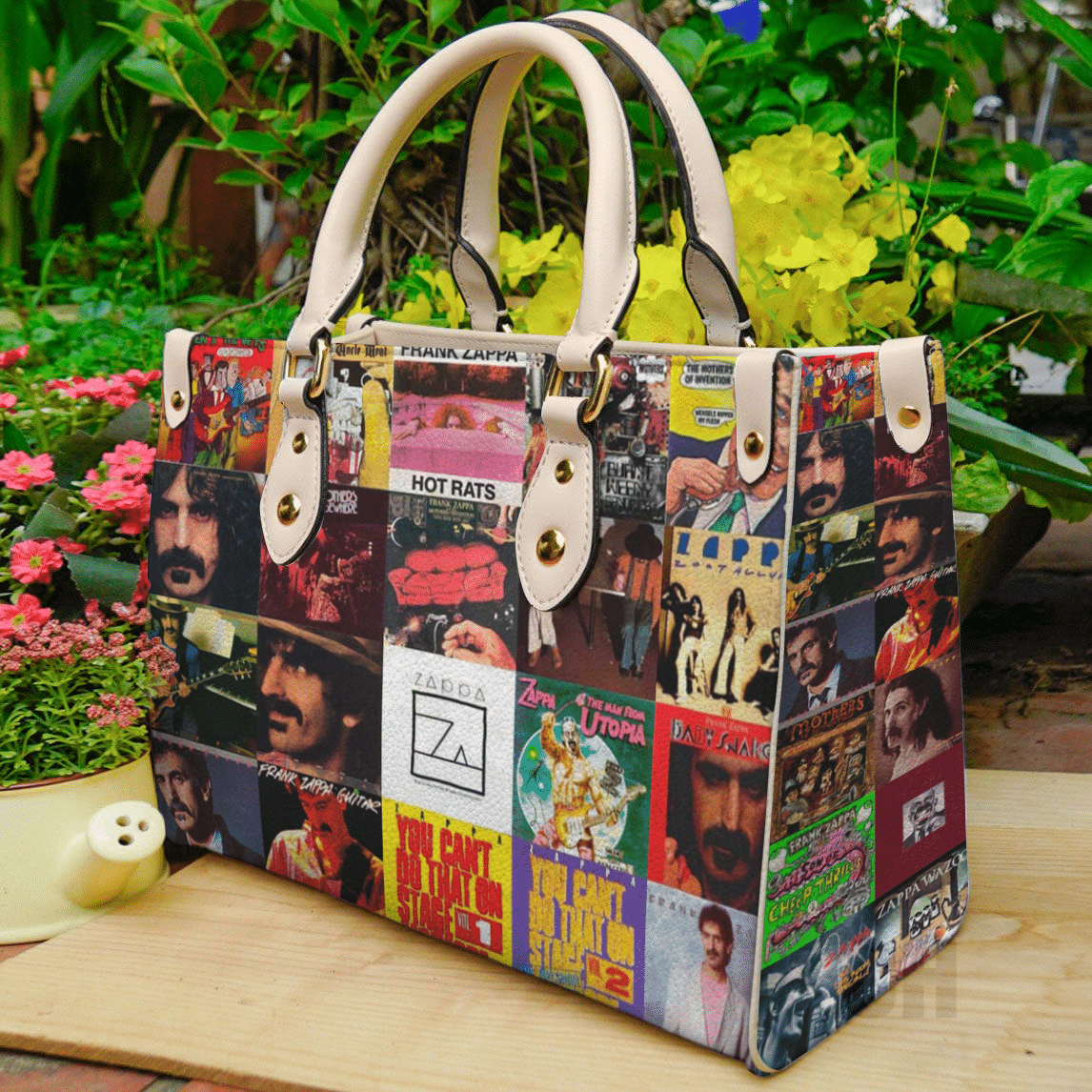 Frank Zappa Leather Handbag 1 Frank Zappa Leather Handbag