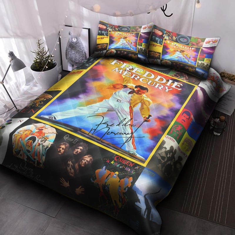 Freddie Mercury Queen Bedding Set 1 Freddie Mercury Queen Bedding Set