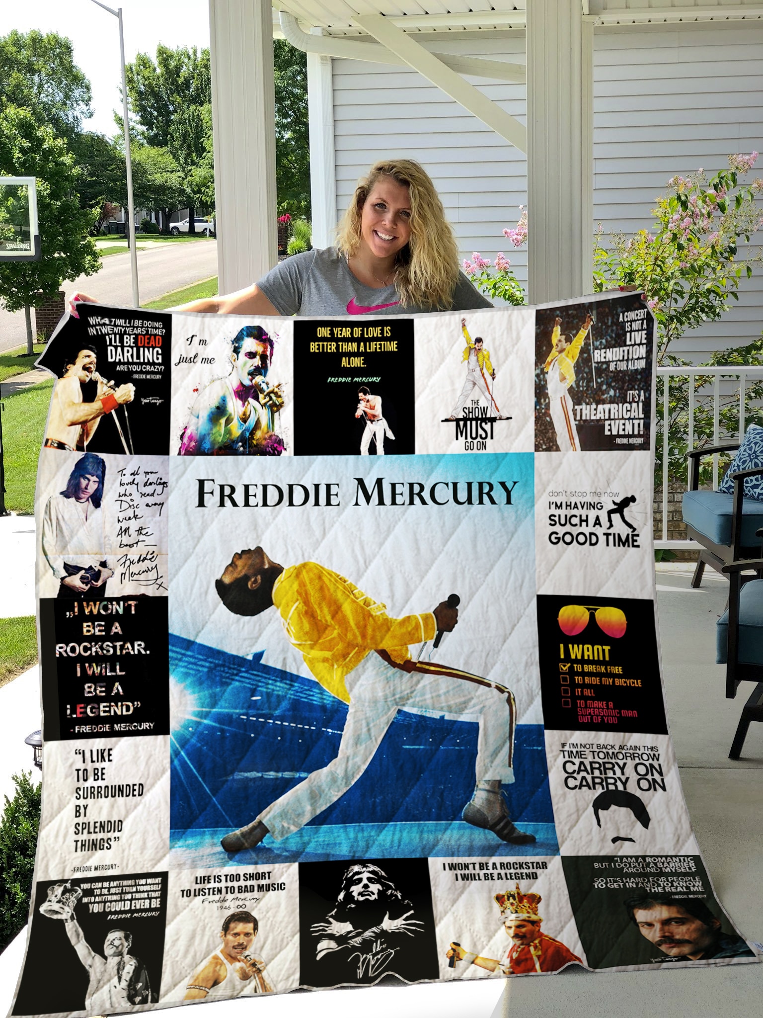 Freddie Mercury Queen Love Blanket 1 Freddie Mercury Queen Love Blanket