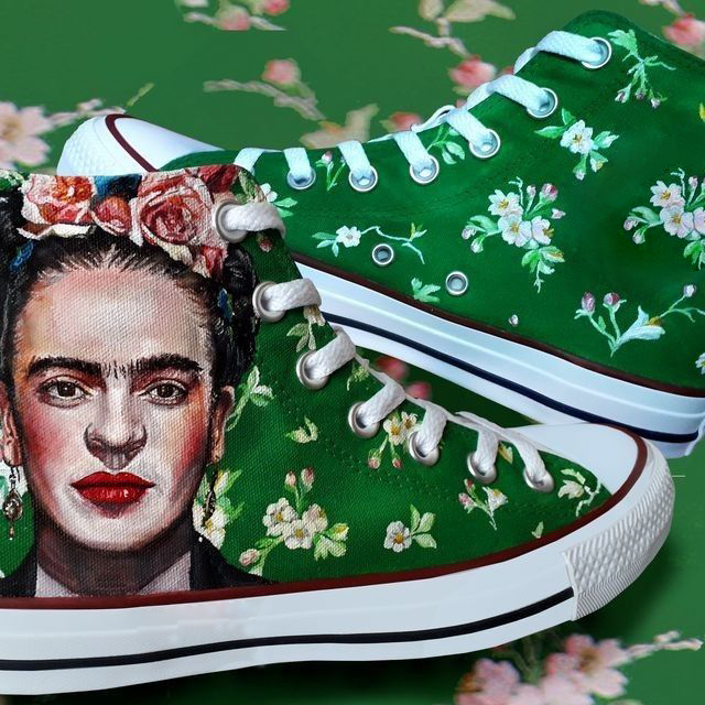 Frida Kahlo A1 High Top Shoes 1 Frida Kahlo A1 High Top Shoes
