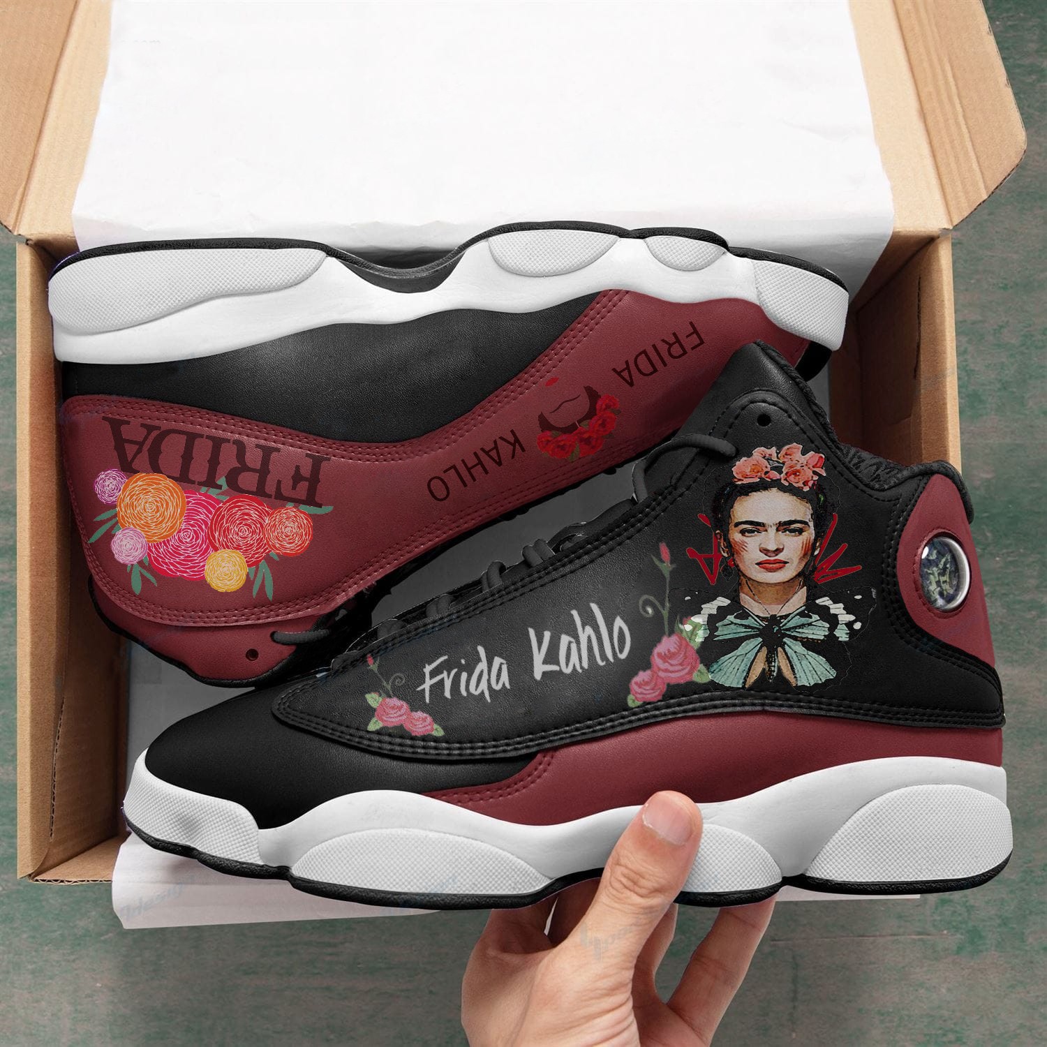 Frida Kahlo Lover Jordan 13 Shoes 1 Frida Kahlo Lover Jordan 13 Shoes