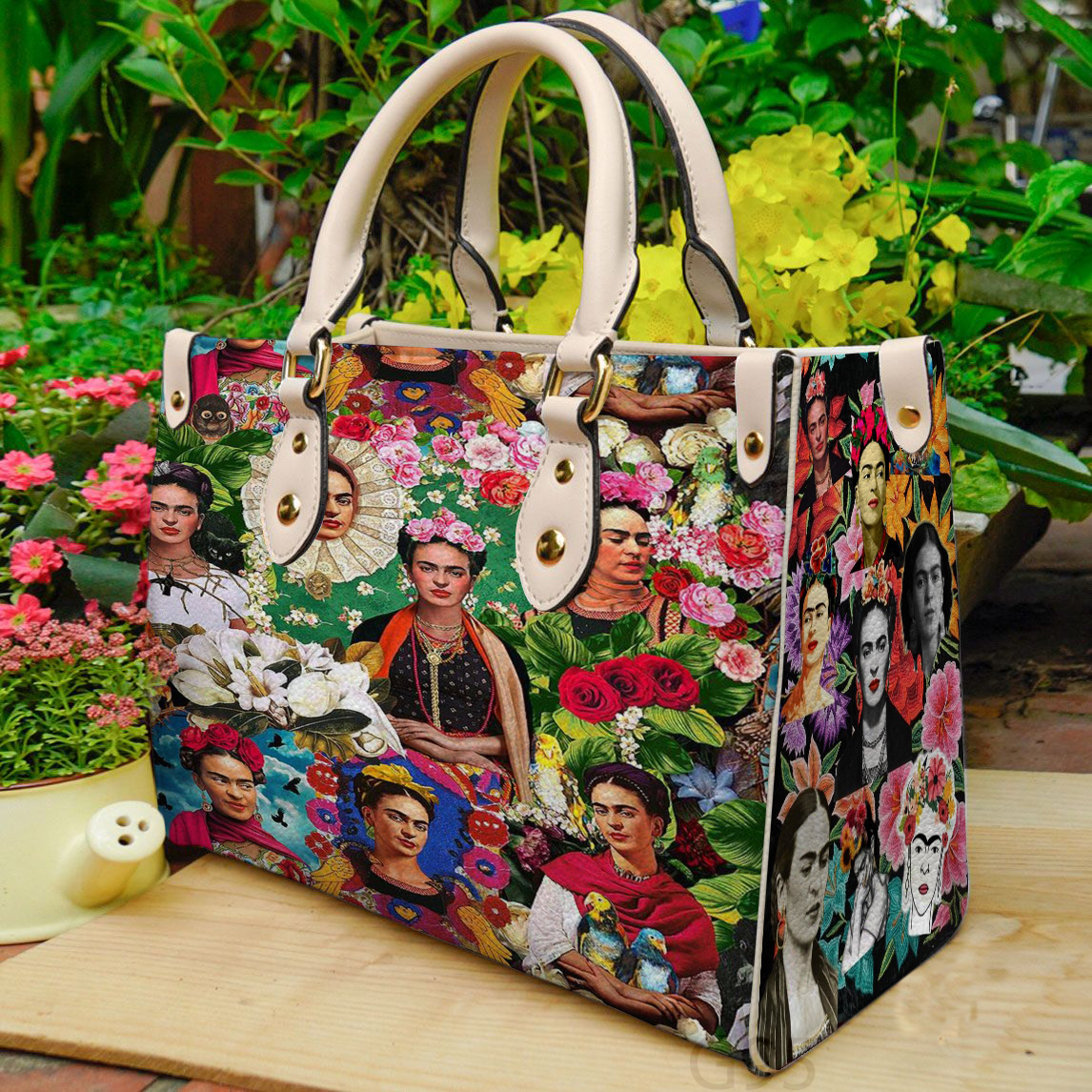 Frida Kahlo Lover Leather Handbag 1 Frida Kahlo Lover Leather Handbag