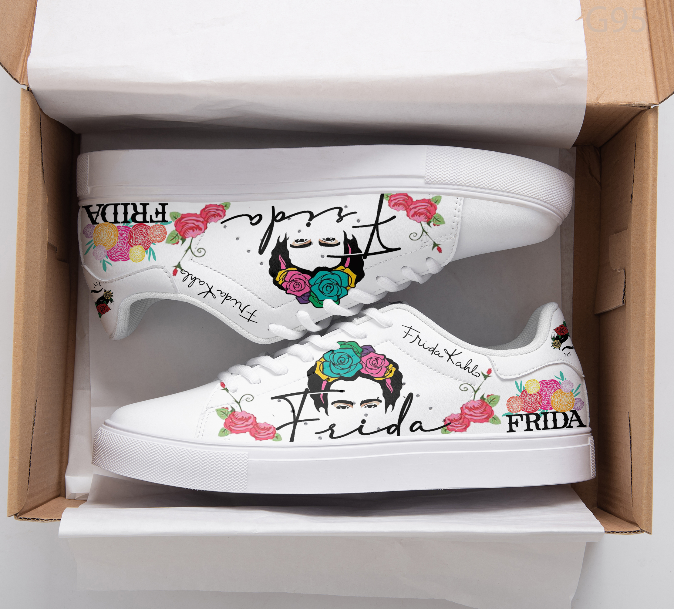 Frida Kahlo Stan Smith Shoes 1 Frida Kahlo Stan Smith Shoes