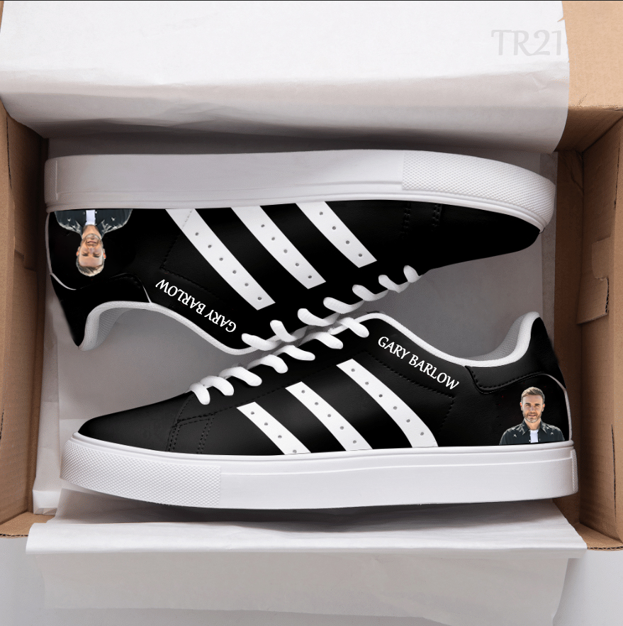 Gary Barlow Black Stan Smith Shoes 1 Gary Barlow Black Stan Smith Shoes