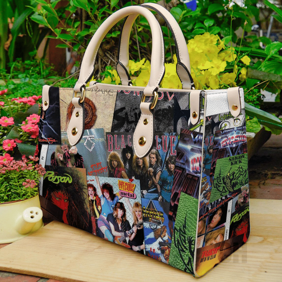 Glam Metal Leather Handbag 1 Glam Metal Leather Handbag