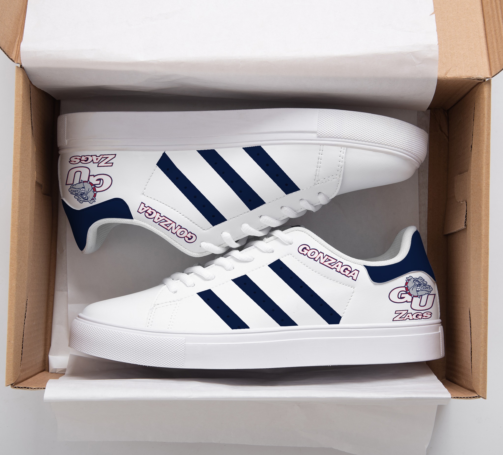 Gonzaga Bulldogs Stan Smith Shoes 1 Gonzaga Bulldogs Stan Smith Shoes