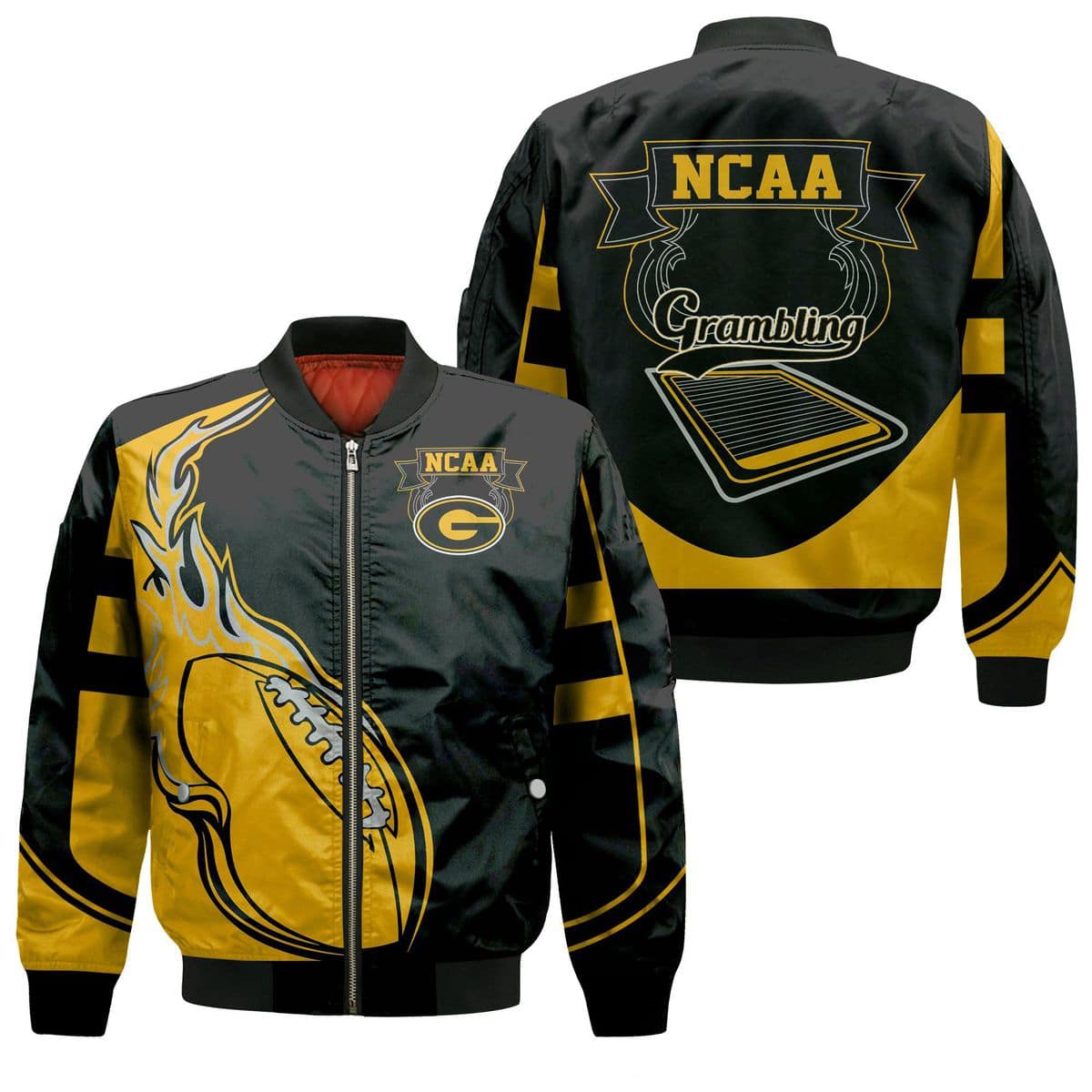 Grambling State Bomber Jacket 1 Grambling State Bomber Jacket