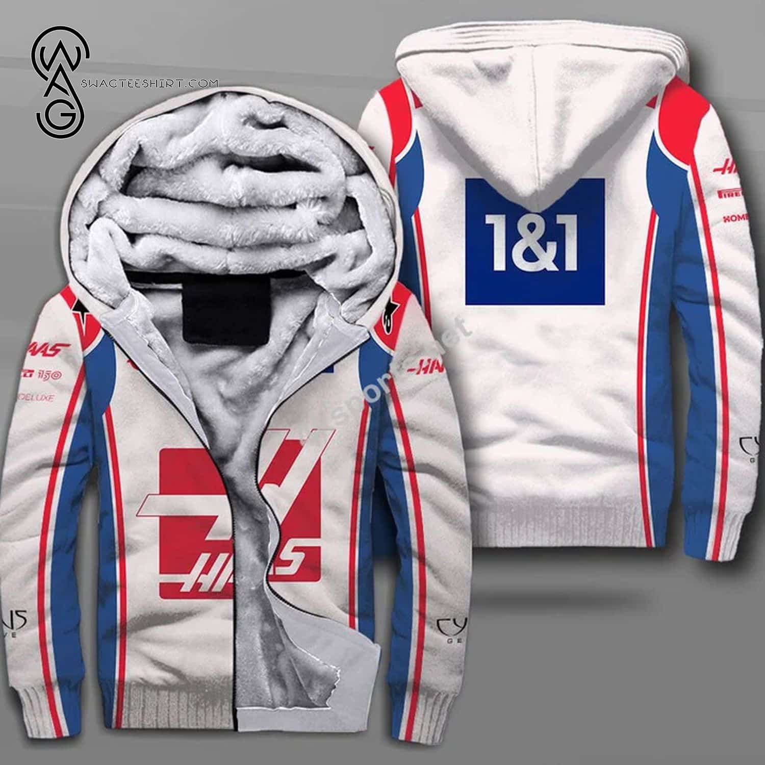 Haas F1 Fleece Jacket 1 Haas F1 Fleece Jacket