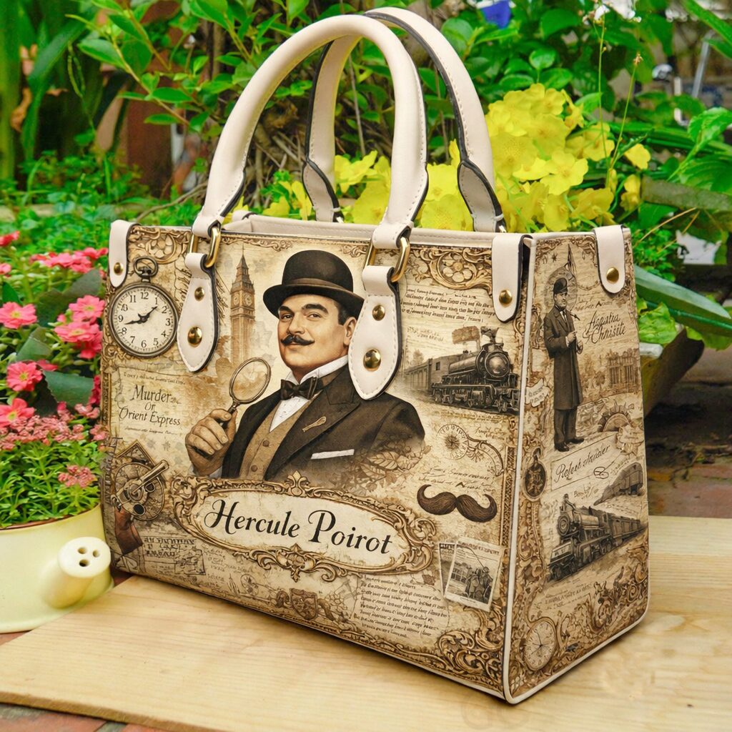 Hercule Poirot Leather Handbag 1 Hercule Poirot Leather Handbag