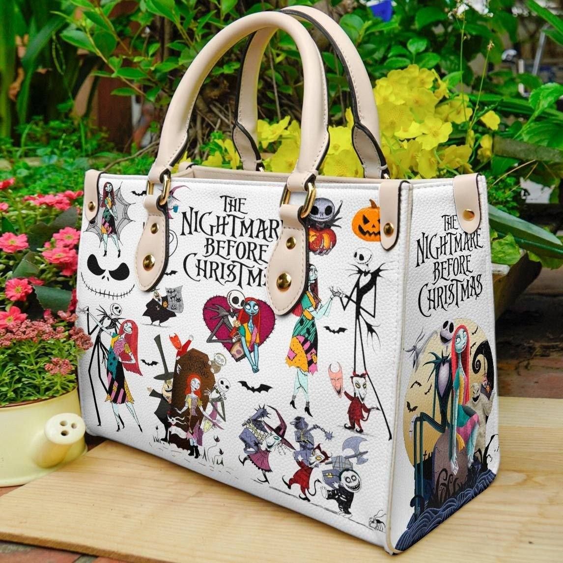 Jack Skellington A0 Leather Handbag 1 Jack Skellington A0 Leather Handbag
