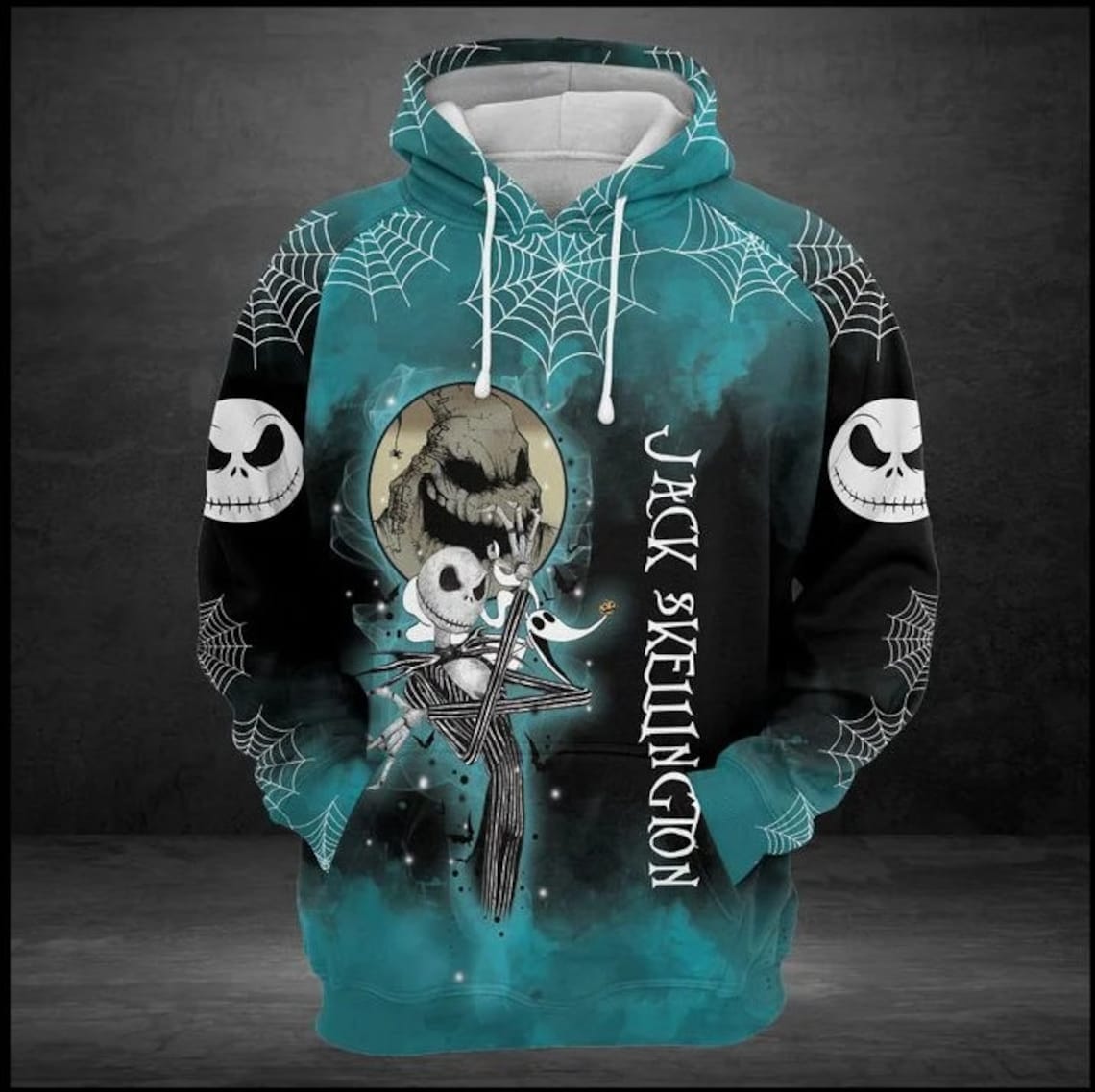 Jack Skellington Hoodie Zip Hoodie 3D 1 Jack Skellington Hoodie Zip Hoodie 3D