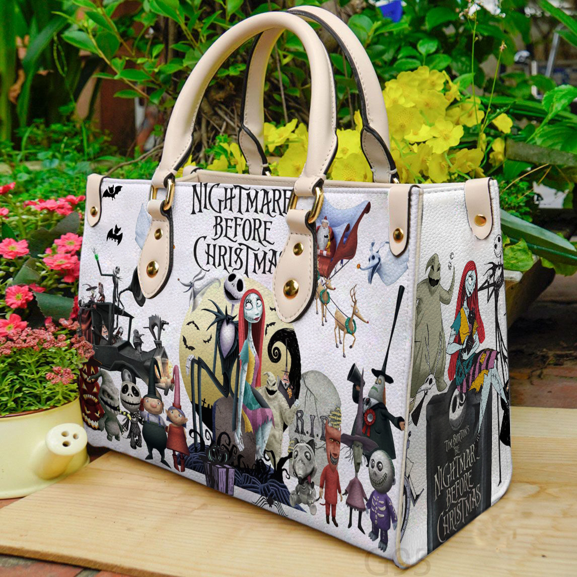 Jack Skellington Leather Handbag 1 Jack Skellington Leather Handbag