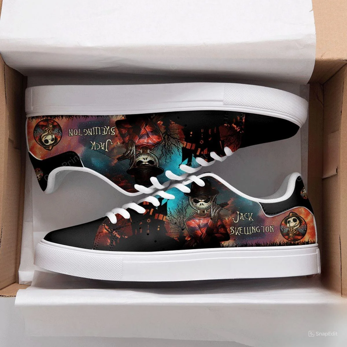Jack Skellington Stan Smith Shoes 1 Jack Skellington Stan Smith Shoes