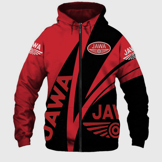 Jawa Red Hoodie Zip 1 Jawa Red Hoodie Zip