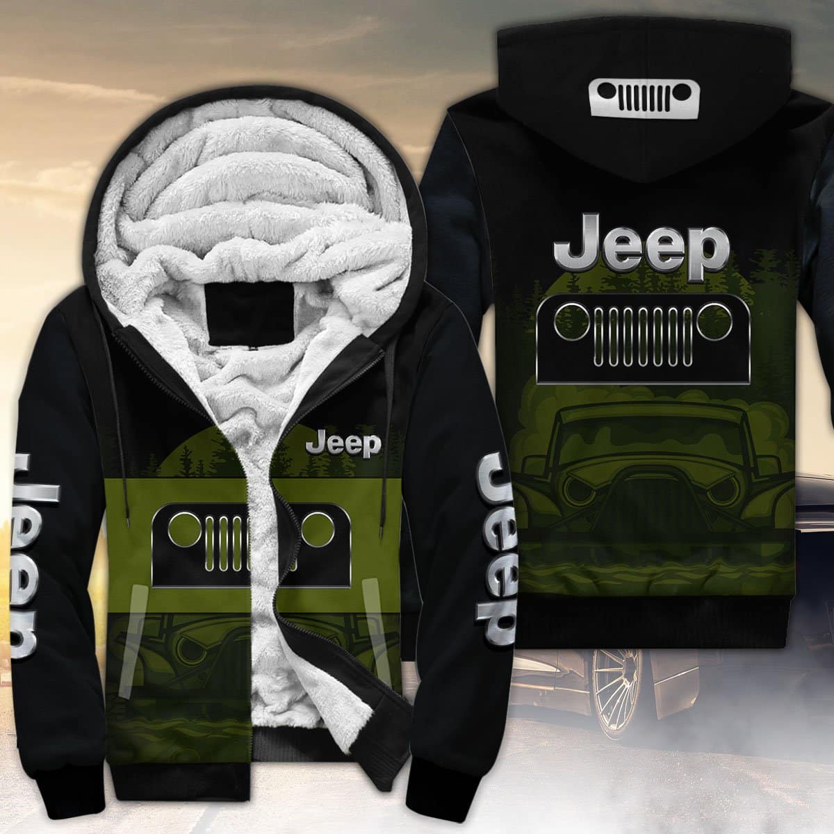 Jeep Lover Fleece Jacket 1 Jeep Lover Fleece Jacket