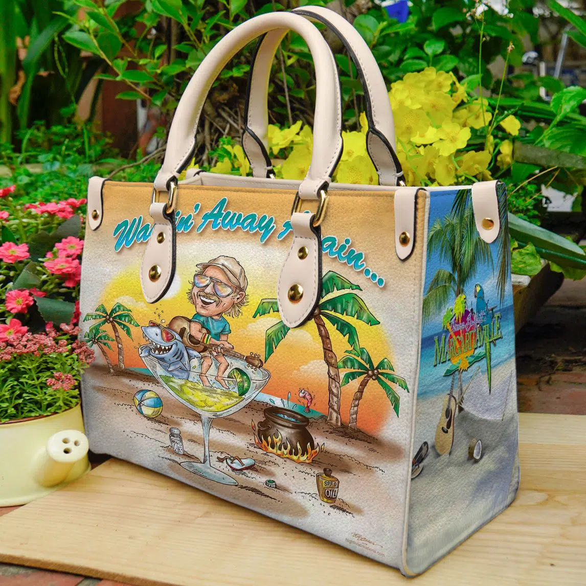 Jimmy Buffett Leather Handbag 1 Jimmy Buffett Leather Handbag