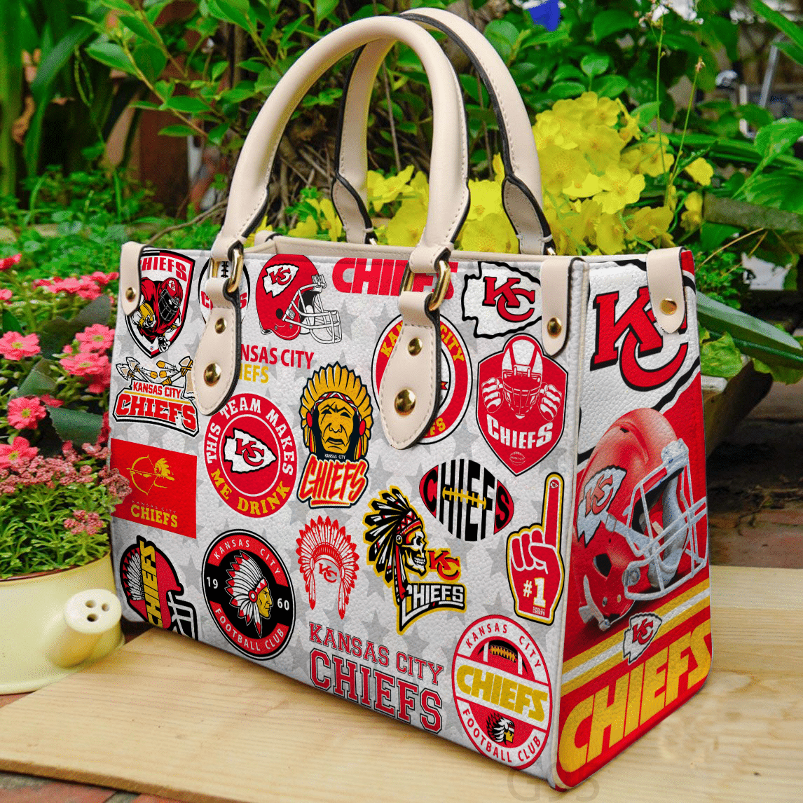 Kansas City Chiefs 3 Leather Handbag 1 Kansas City Chiefs 3 Leather Handbag