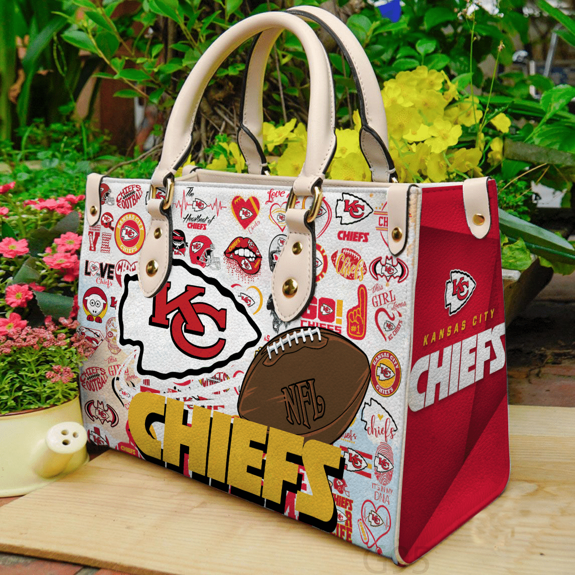 Kansas City Chiefs I0 Leather Handbag 1 Kansas City Chiefs I0 Leather Handbag