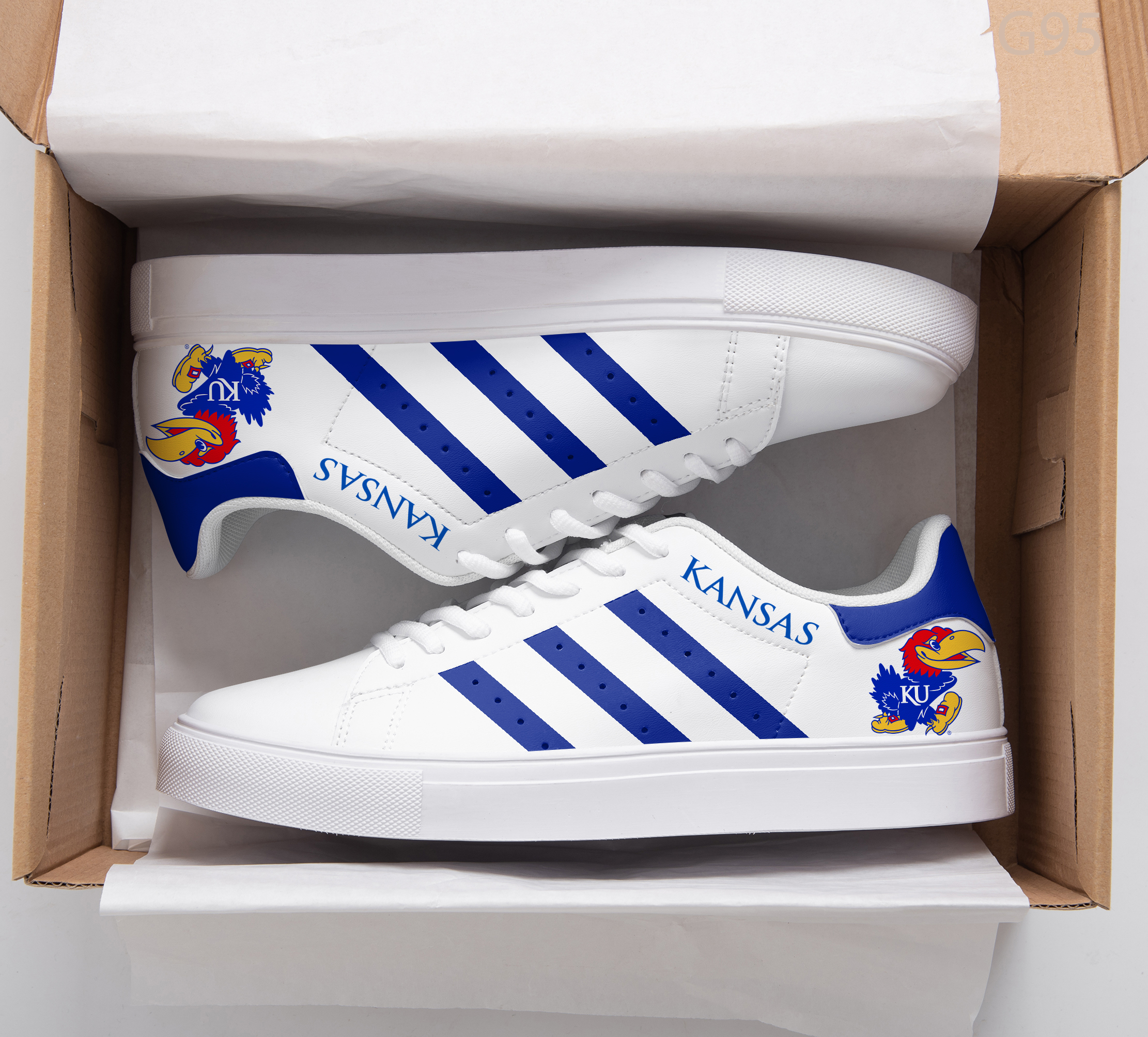 Kansas Jayhawks Stan Smith Shoes 1 Kansas Jayhawks Stan Smith Shoes