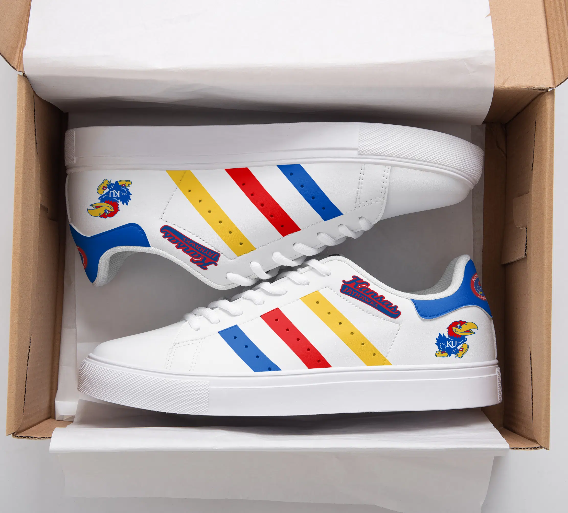 Kansas Jayhawks Stan Smith Shoes 1 Kansas Jayhawks Stan Smith Shoes