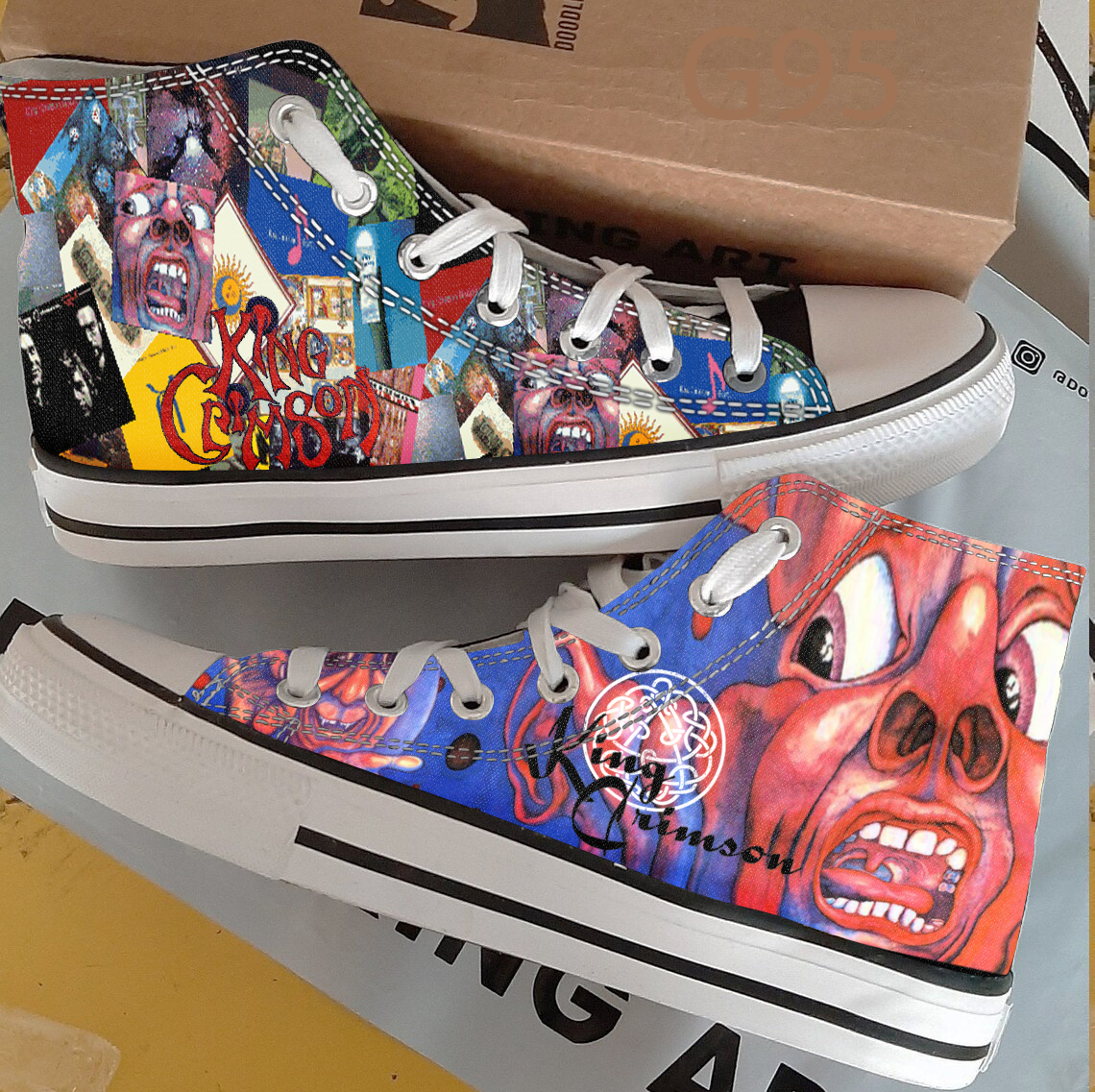 King Crimson High Top Shoes 1 King Crimson High Top Shoes