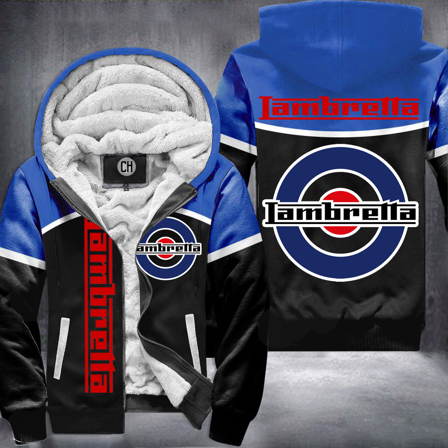 Lambretta Blue Fleece Jacket 3D 1 Lambretta Blue Fleece Jacket 3D