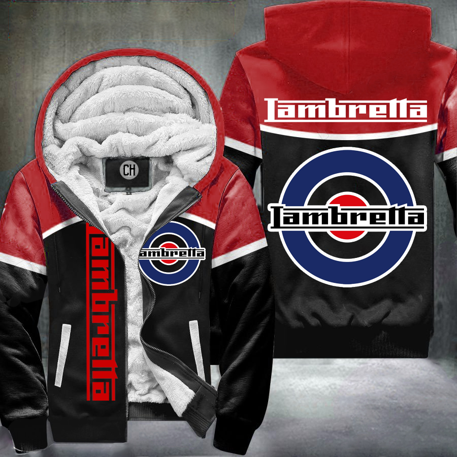 Lambretta Red Fleece Jacket 3D 1 Lambretta Red Fleece Jacket 3D