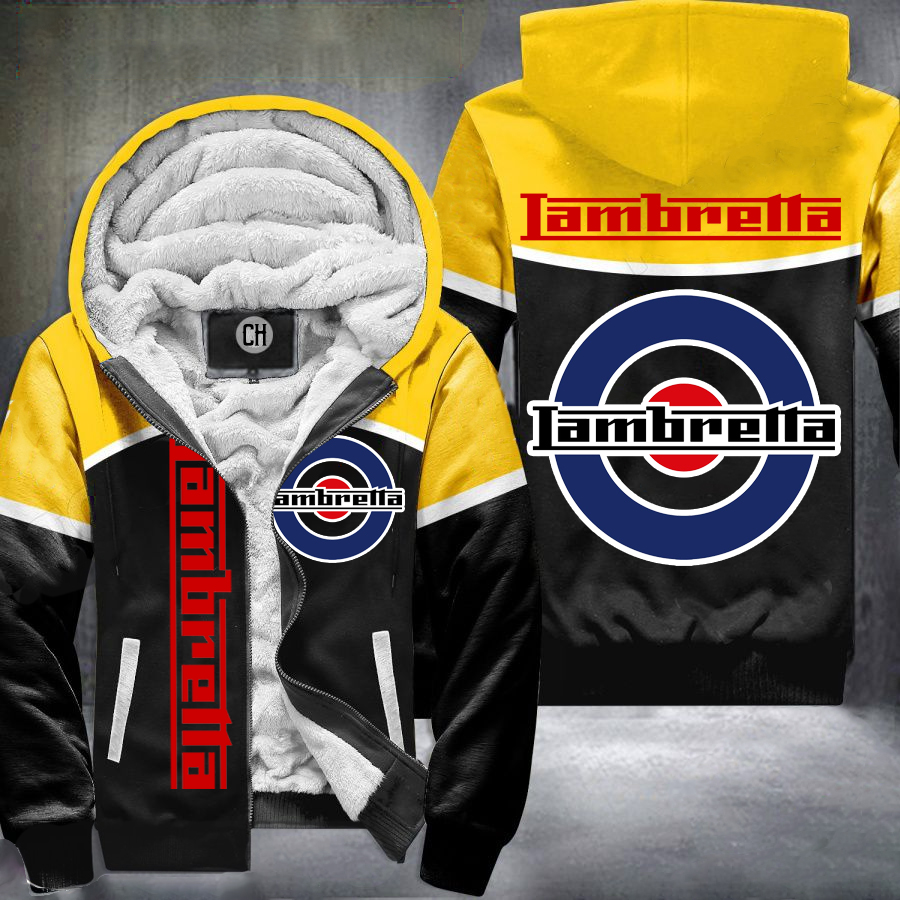 Lambretta Yellow Fleece Jacket 3D 1 Lambretta Yellow Fleece Jacket 3D