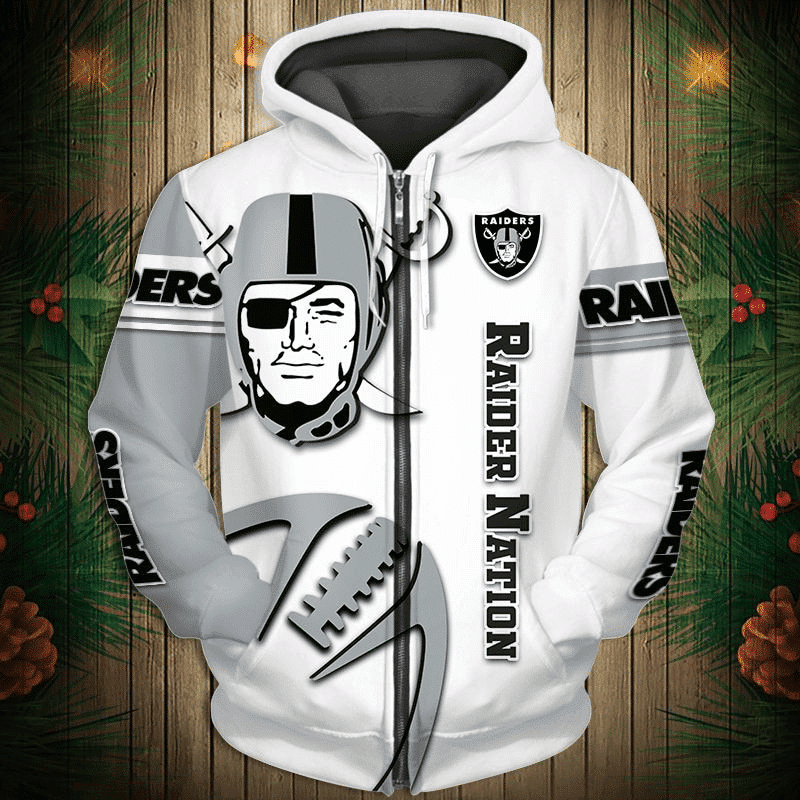 Las Vegas Raiders Hoodie Zip Hoodie 3D 1 Las Vegas Raiders Hoodie Zip Hoodie 3D