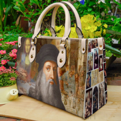 Leonardo Da Vinci Leather Handbag