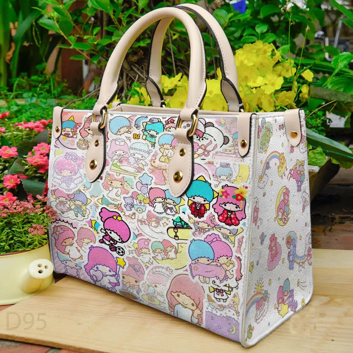 Little Twin Stars Leather Handbag 1 Little Twin Stars Leather Handbag