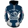 Los Angeles Rams Hoodie Zip Hoodie 3D