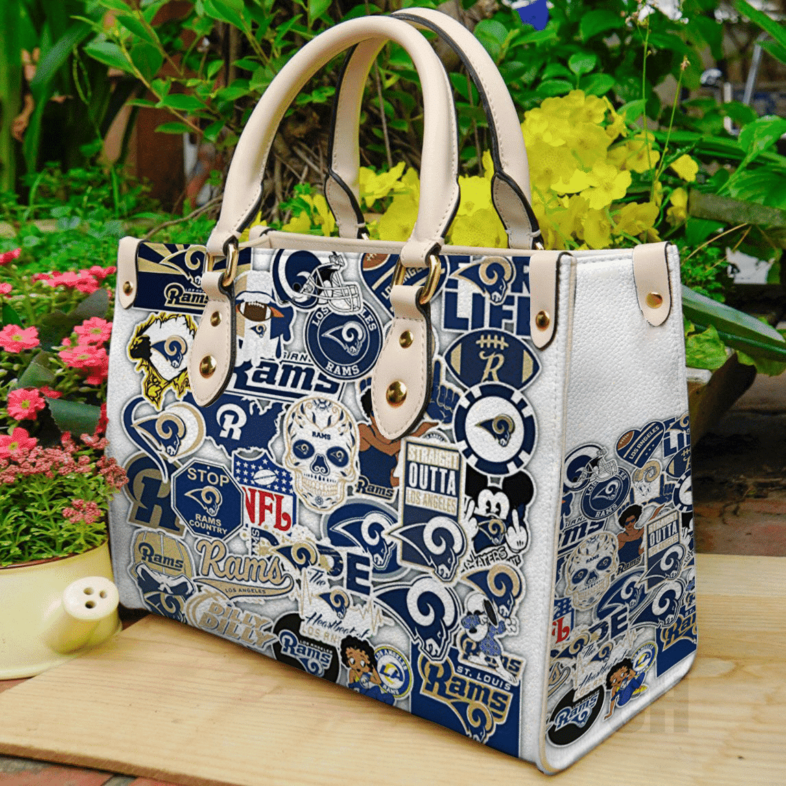 Los Angeles Rams Leather Handbag 1 Los Angeles Rams Leather Handbag