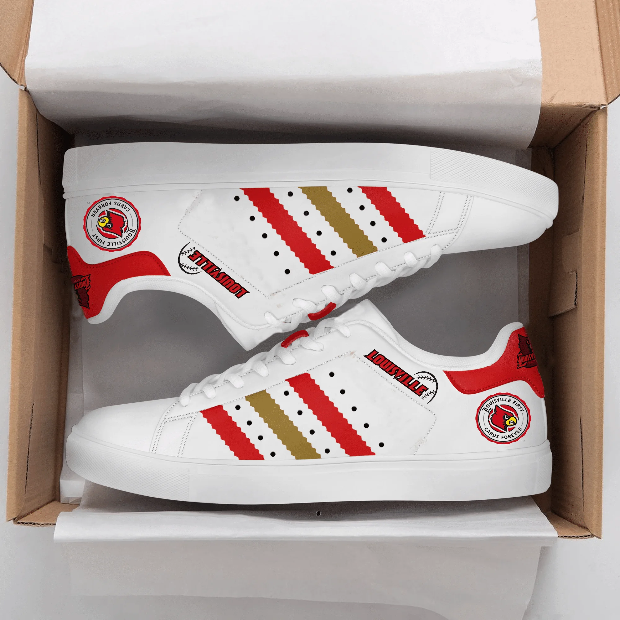 Louisville Cardinal Stan Smith Shoes 1 Louisville Cardinal Stan Smith Shoes