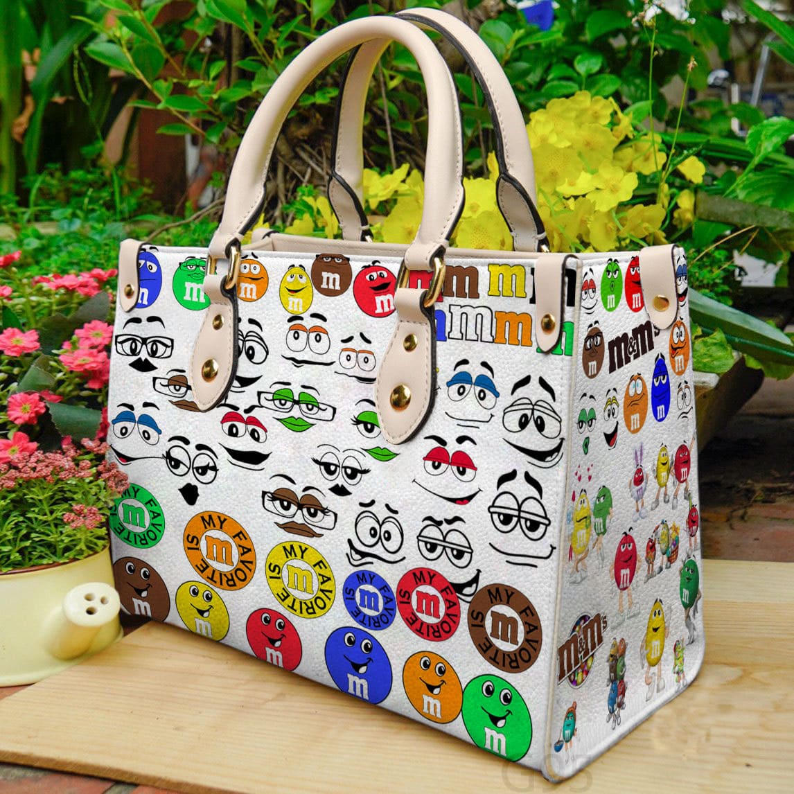 M&M' Leather Handbag 1 M&M' Leather Handbag