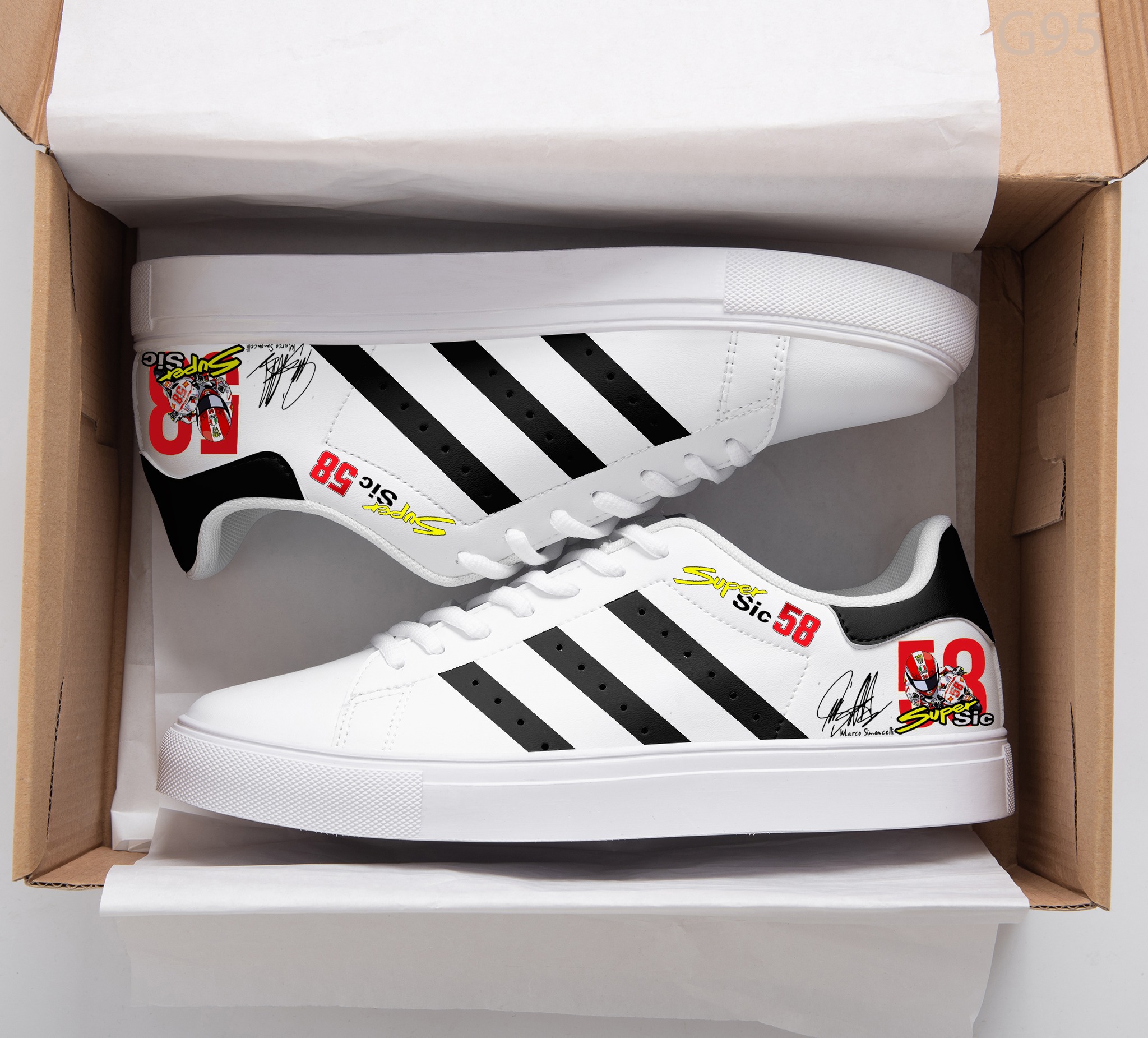 Marco Simoncelli Stan Smith Shoes 1 Marco Simoncelli Stan Smith Shoes