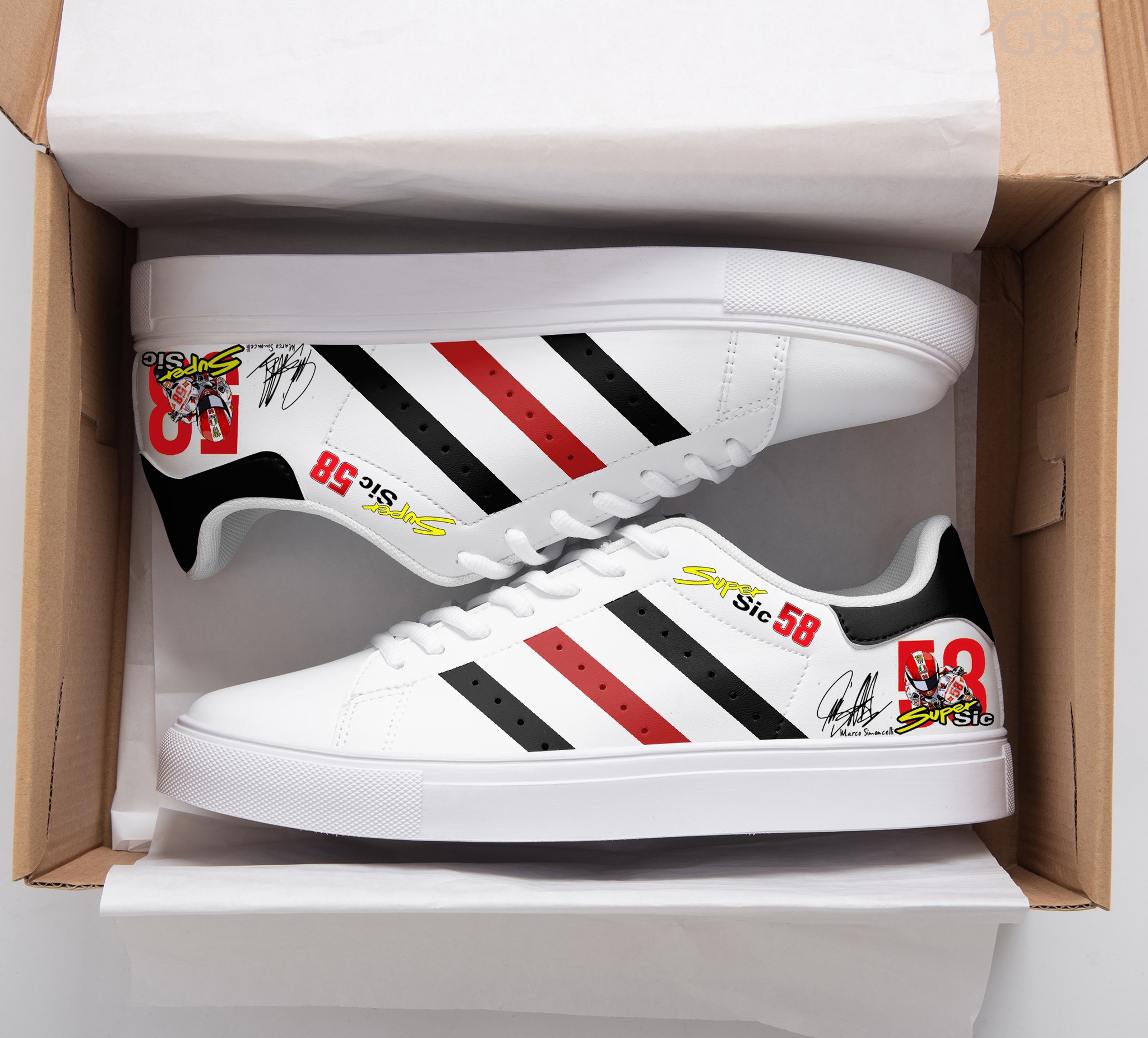 Marco Simoncelli Stan Smith Shoes 1 Marco Simoncelli Stan Smith Shoes
