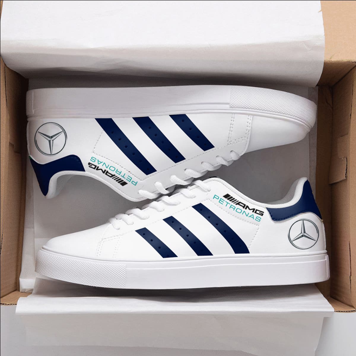 Mercedes-amg Petronas Blue Stan Smith Shoes 1 Mercedes-amg Petronas Blue Stan Smith Shoes