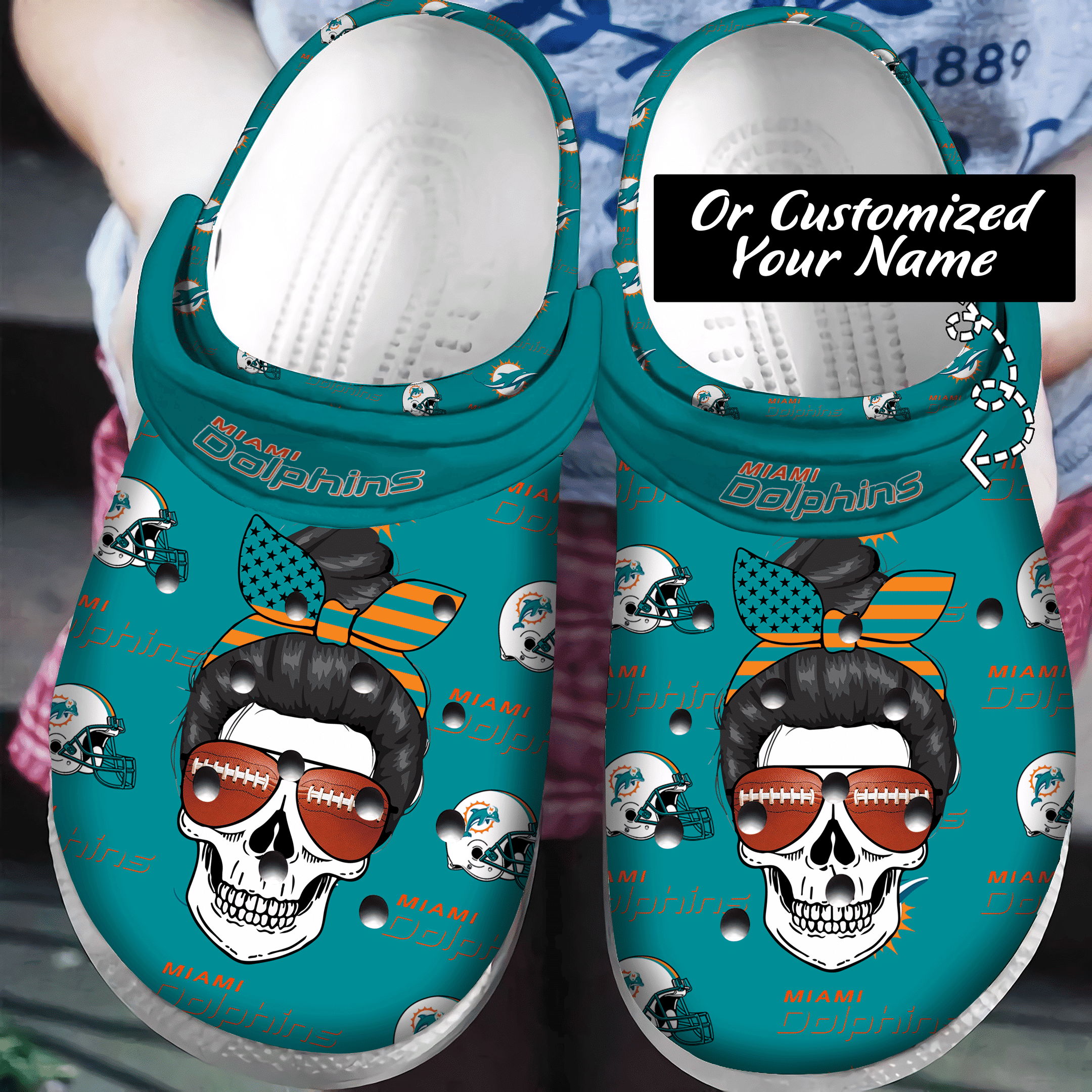 Miami Dolphins 2 Soft Clogs 1 Miami Dolphins 2 Soft Clogs